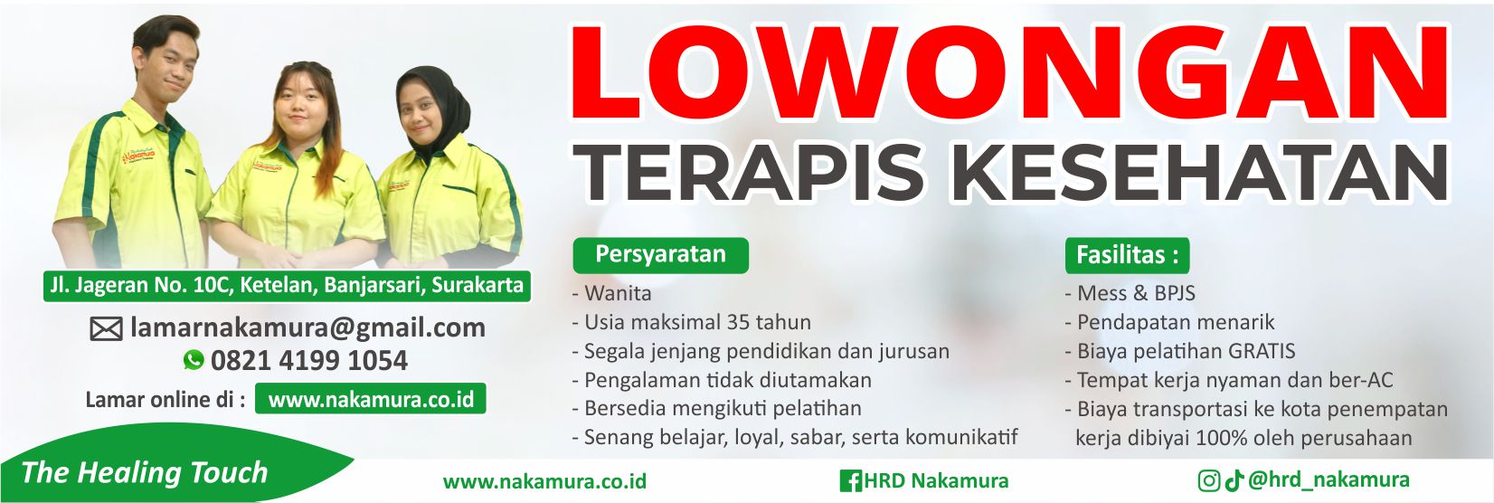 Nakamura melakukan Terapi Amal di Pabelan, Surakarta Nakamura Healing